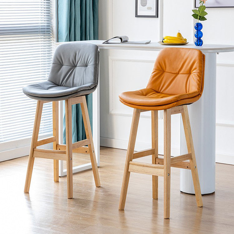 Modern Wood Kitchen Dining Room Armless Stool Low Back Bar Stool Clearhalo 'Bar Furniture' 'Bar Stools' 'bar_stools' 'furn' 'furn_bar_stools' 'Furniture' 'furniture_bar_stools' 'Kitchen & Dining Furniture' 4770838