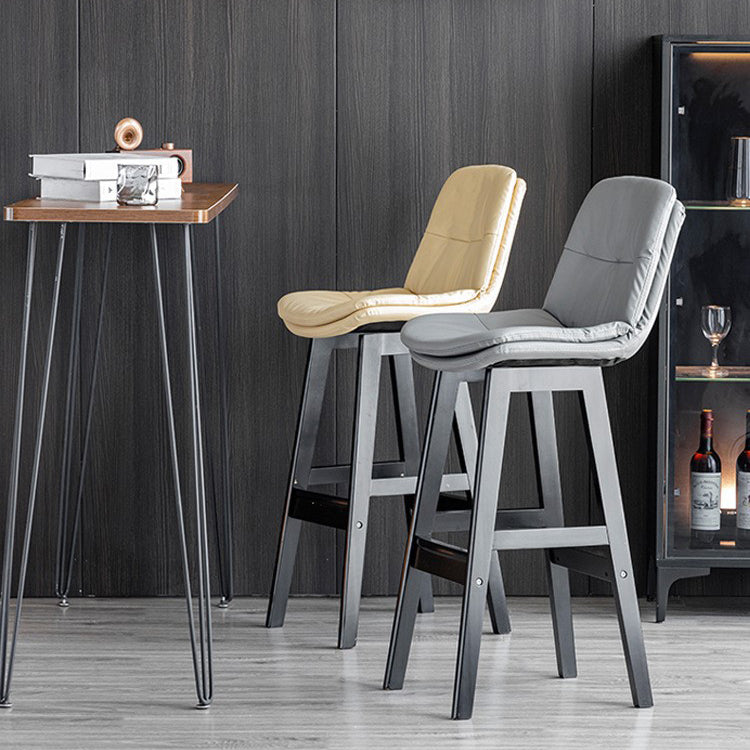 Modern Wood Kitchen Dining Room Armless Stool Low Back Bar Stool Clearhalo 'Bar Furniture' 'Bar Stools' 'bar_stools' 'furn' 'furn_bar_stools' 'Furniture' 'furniture_bar_stools' 'Kitchen & Dining Furniture' 4770840