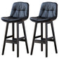Modern Wood Kitchen Dining Room Armless Stool Low Back Bar Stool Black Black 2 Piece Set Clearhalo 'Bar Furniture' 'Bar Stools' 'bar_stools' 'furn' 'furn_bar_stools' 'Furniture' 'furniture_bar_stools' 'Kitchen & Dining Furniture' 4770841