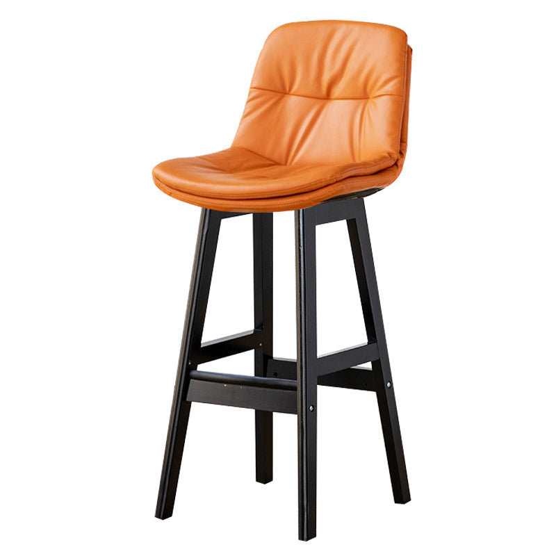 Modern Wood Kitchen Dining Room Armless Stool Low Back Bar Stool Clearhalo 'Bar Furniture' 'Bar Stools' 'bar_stools' 'furn' 'furn_bar_stools' 'Furniture' 'furniture_bar_stools' 'Kitchen & Dining Furniture' 4770846