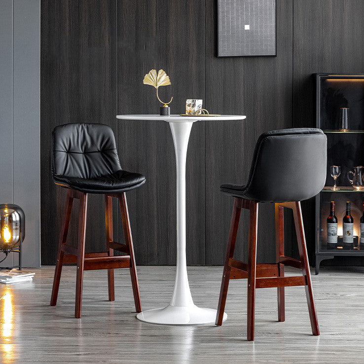 Modern Wood Kitchen Dining Room Armless Stool Low Back Bar Stool Clearhalo 'Bar Furniture' 'Bar Stools' 'bar_stools' 'furn' 'furn_bar_stools' 'Furniture' 'furniture_bar_stools' 'Kitchen & Dining Furniture' 4770857