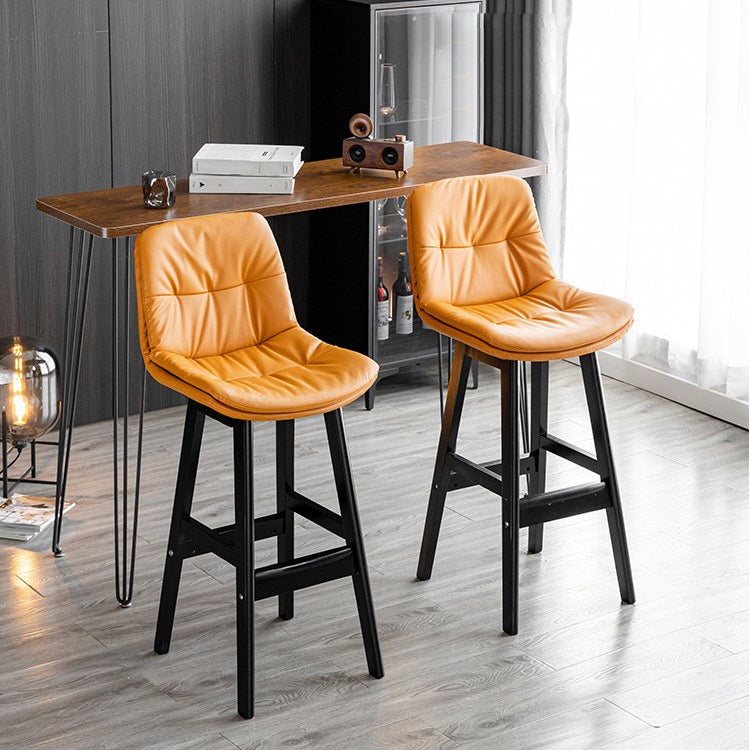 Modern Wood Kitchen Dining Room Armless Stool Low Back Bar Stool Clearhalo 'Bar Furniture' 'Bar Stools' 'bar_stools' 'furn' 'furn_bar_stools' 'Furniture' 'furniture_bar_stools' 'Kitchen & Dining Furniture' 4770862