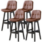 Modern Wood Kitchen Dining Room Armless Stool Low Back Bar Stool Brown Black 4 Piece Set Clearhalo 'Bar Furniture' 'Bar Stools' 'bar_stools' 'furn' 'furn_bar_stools' 'Furniture' 'furniture_bar_stools' 'Kitchen & Dining Furniture' 4770865