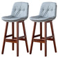 Modern Wood Kitchen Dining Room Armless Stool Low Back Bar Stool Light Gray Brown 2 Piece Set Clearhalo 'Bar Furniture' 'Bar Stools' 'bar_stools' 'furn' 'furn_bar_stools' 'Furniture' 'furniture_bar_stools' 'Kitchen & Dining Furniture' 4770876