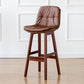 Modern Wood Kitchen Dining Room Armless Stool Low Back Bar Stool Brown Brown 1 Piece Clearhalo 'Bar Furniture' 'Bar Stools' 'bar_stools' 'furn' 'furn_bar_stools' 'Furniture' 'furniture_bar_stools' 'Kitchen & Dining Furniture' 4770881