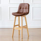 Modern Wood Kitchen Dining Room Armless Stool Low Back Bar Stool Brown Natural 1 Piece Clearhalo 'Bar Furniture' 'Bar Stools' 'bar_stools' 'furn' 'furn_bar_stools' 'Furniture' 'furniture_bar_stools' 'Kitchen & Dining Furniture' 4770899
