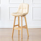 Modern Wood Kitchen Dining Room Armless Stool Low Back Bar Stool Off-White Natural 1 Piece Clearhalo 'Bar Furniture' 'Bar Stools' 'bar_stools' 'furn' 'furn_bar_stools' 'Furniture' 'furniture_bar_stools' 'Kitchen & Dining Furniture' 4770902