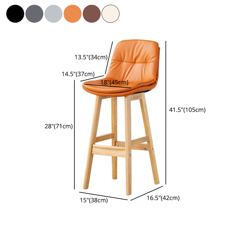Modern Wood Kitchen Dining Room Armless Stool Low Back Bar Stool Clearhalo 'Bar Furniture' 'Bar Stools' 'bar_stools' 'furn' 'furn_bar_stools' 'Furniture' 'furniture_bar_stools' 'Kitchen & Dining Furniture' 4770905