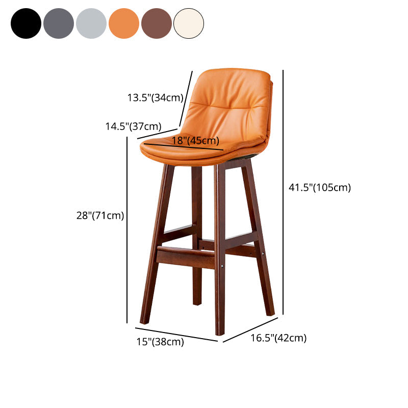 Modern Wood Kitchen Dining Room Armless Stool Low Back Bar Stool Clearhalo 'Bar Furniture' 'Bar Stools' 'bar_stools' 'furn' 'furn_bar_stools' 'Furniture' 'furniture_bar_stools' 'Kitchen & Dining Furniture' 4770906