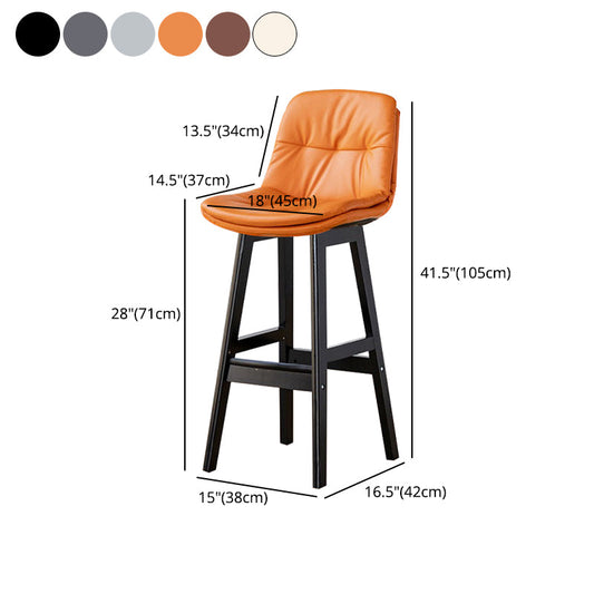 Modern Wood Kitchen Dining Room Armless Stool Low Back Bar Stool Clearhalo 'Bar Furniture' 'Bar Stools' 'bar_stools' 'furn' 'furn_bar_stools' 'Furniture' 'furniture_bar_stools' 'Kitchen & Dining Furniture' 4770907