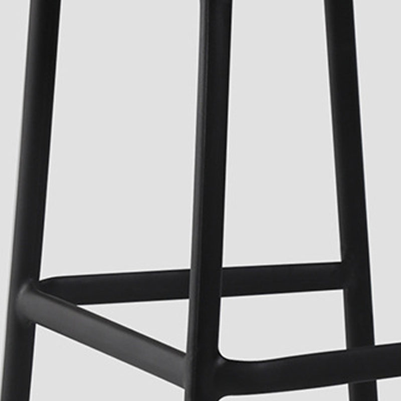 Contemporary PP Bar and Counter Stool Low Back Stool with 4 Legs Clearhalo 'Bar Furniture' 'Bar Stools' 'bar_stools' 'furn' 'furn_bar_stools' 'Furniture' 'furniture_bar_stools' 'Kitchen & Dining Furniture' 4770914