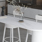 Stone Top Bar Dining Table Contemporary Bar Table with Sled Base Clearhalo 'Bar Furniture' 'Bar Tables' 'bar_tables' 'furn' 'furn_bar_tables' 'Furniture' 'furniture_bar_tables' 'Kitchen & Dining Furniture' 4770936