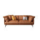 Recessed Arm Tan Contemporary Removable Cushions Faux Leather Sofa & Chaise 71"L x 37"W x 33"H Sponge Clearhalo 'furn' 'furn_sectionals' 'Furniture' 'furniture_sectionals' 'kitchen' 'kitchen_sectionals' 'Living Room Furniture' 'Sectionals' 4773253