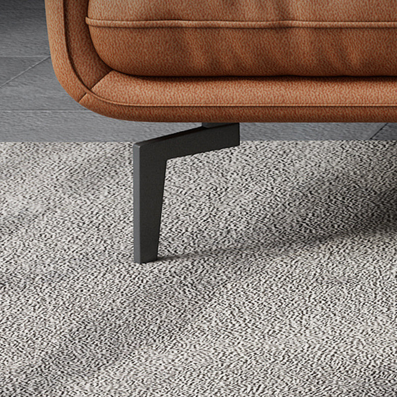 Recessed Arm Tan Contemporary Removable Cushions Faux Leather Sofa & Chaise Clearhalo 'furn' 'furn_sectionals' 'Furniture' 'furniture_sectionals' 'kitchen' 'kitchen_sectionals' 'Living Room Furniture' 'Sectionals' 4773263