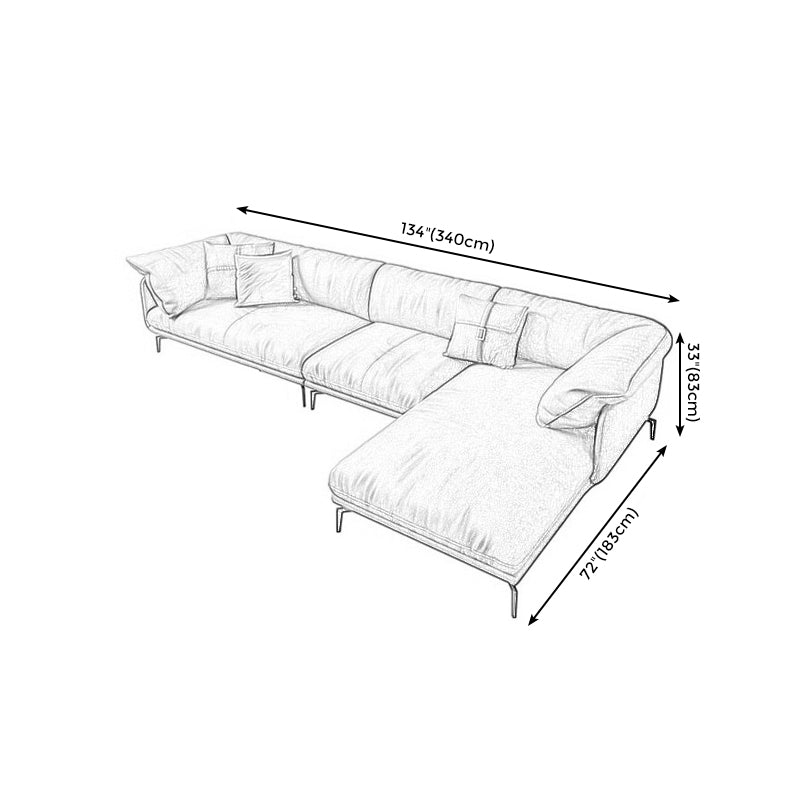 Recessed Arm Tan Contemporary Removable Cushions Faux Leather Sofa & Chaise Clearhalo 'furn' 'furn_sectionals' 'Furniture' 'furniture_sectionals' 'kitchen' 'kitchen_sectionals' 'Living Room Furniture' 'Sectionals' 4773274