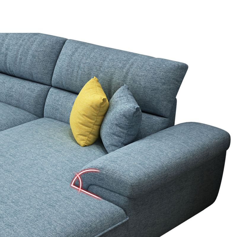 37.40"High Pillow Top Arm Sectionals,Casual High Back Sectionals with 4 Pillows Clearhalo 'furn' 'furn_sectionals' 'Furniture' 'furniture_sectionals' 'kitchen' 'kitchen_sectionals' 'Living Room Furniture' 'Sectionals' 4773281