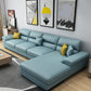 37.40"High Pillow Top Arm Sectionals,Casual High Back Sectionals with 4 Pillows Sky Blue Clearhalo 'furn' 'furn_sectionals' 'Furniture' 'furniture_sectionals' 'kitchen' 'kitchen_sectionals' 'Living Room Furniture' 'Sectionals' 4773284