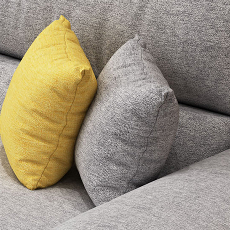 Modern Reversible Chaise Sofa with Pillows Flared Arm Sectionals for Living Room Clearhalo 'furn' 'furn_sectionals' 'Furniture' 'furniture_sectionals' 'kitchen' 'kitchen_sectionals' 'Living Room Furniture' 'Sectionals' 4773297