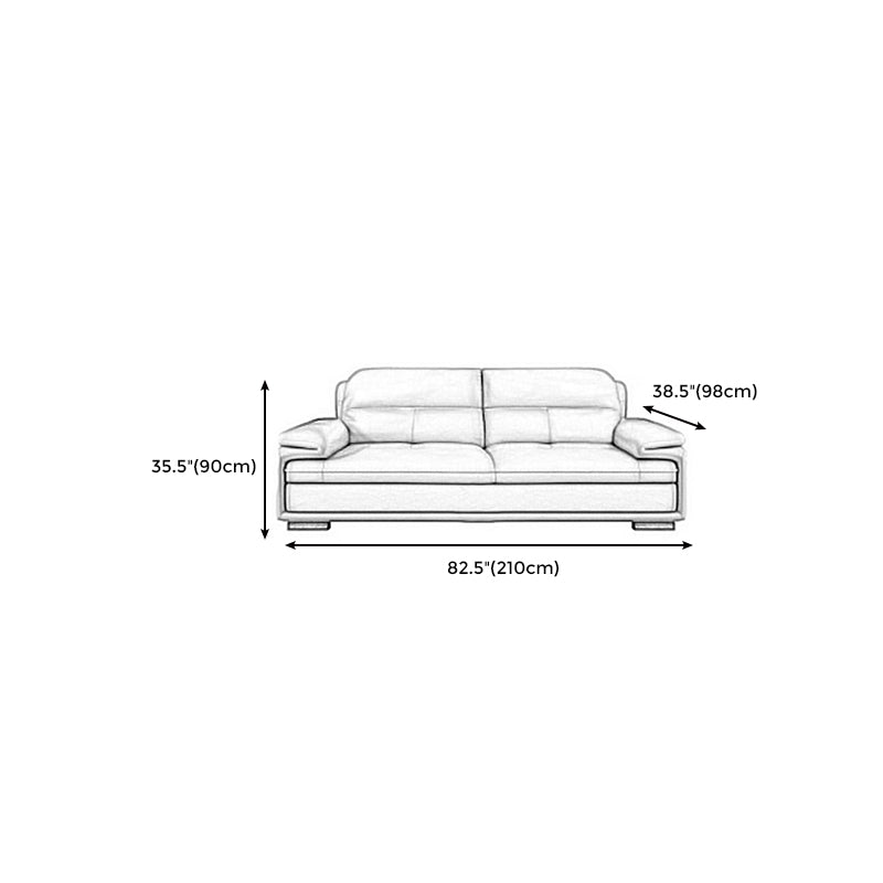 Contemporary Pillowed Back Cushions Sofa/Sectional with Pillow Top Arm Clearhalo 'furn' 'furn_sectionals' 'Furniture' 'furniture_sectionals' 'kitchen' 'kitchen_sectionals' 'Living Room Furniture' 'Sectionals' 4773316