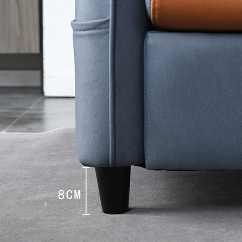 Faux leather Square Arm Removable Cushions Sectionals with Storage Clearhalo 'Furniture' 'furniture_sectionals' 'kitchen' 'kitchen_sectionals' 'Living Room Furniture' 'Sectionals' 4773340