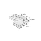 Contemporary L-Shape Sectional with Pillowed Back Cushions for Four People Clearhalo 'furn' 'furn_sectionals' 'Furniture' 'furniture_sectionals' 'kitchen' 'kitchen_sectionals' 'Living Room Furniture' 'Sectionals' 4773374