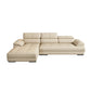Beige Contemporary Sofa with Pillow Top Arm and Storage 27.6" 111"L x 67"W x 28"H Clearhalo 'furn' 'furn_sectionals' 'Furniture' 'furniture_sectionals' 'kitchen' 'kitchen_sectionals' 'Living Room Furniture' 'Sectionals' 4773387
