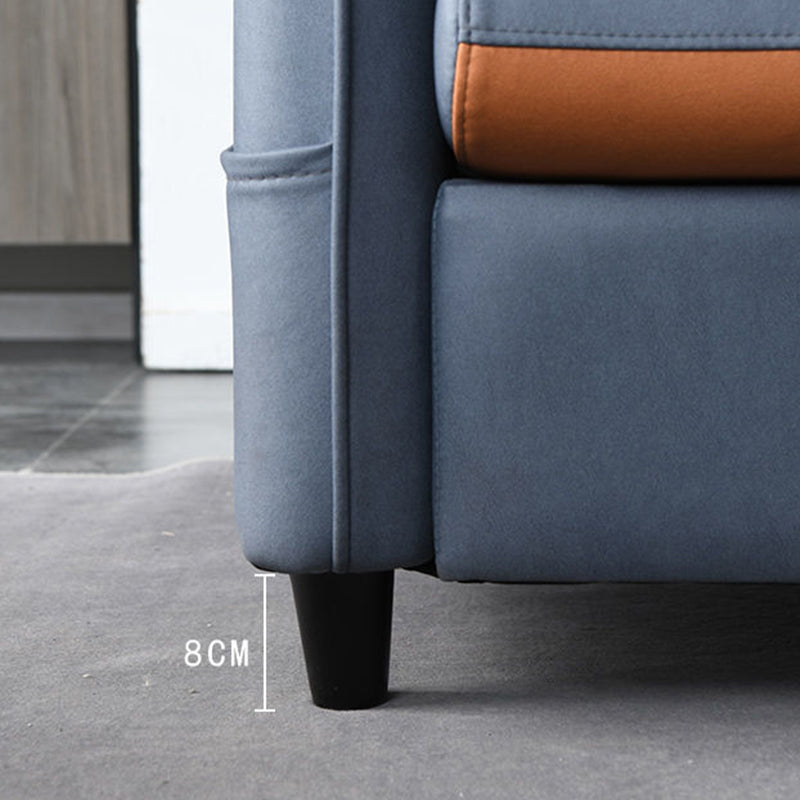 Faux leather Square Arm 102.36"D x 62.99"W x 29.53"H Sectionals with Storage Clearhalo 'furn' 'furn_sectionals' 'Furniture' 'furniture_sectionals' 'kitchen' 'kitchen_sectionals' 'Living Room Furniture' 'Sectionals' 4773406