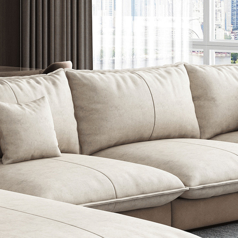 Assembled Living Room Square Arm Modular Contemporary Sofa & Chaise Clearhalo 'furn' 'furn_sectionals' 'Furniture' 'furniture_sectionals' 'kitchen' 'kitchen_sectionals' 'Living Room Furniture' 'Sectionals' 4773422