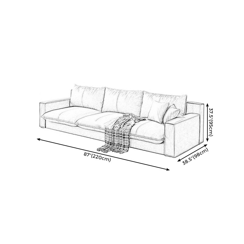 Assembled Living Room Square Arm Modular Contemporary Sofa & Chaise Clearhalo 'furn' 'furn_sectionals' 'Furniture' 'furniture_sectionals' 'kitchen' 'kitchen_sectionals' 'Living Room Furniture' 'Sectionals' 4773432