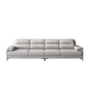 Contemporary Light Grey Sofa with Pillow Top Arm for Apartment 35.43" 142"L x 39"W x 35"H Genuine Leather Clearhalo 'furn' 'furn_sectionals' 'Furniture' 'furniture_sectionals' 'kitchen' 'kitchen_sectionals' 'Living Room Furniture' 'Sectionals' 4773439