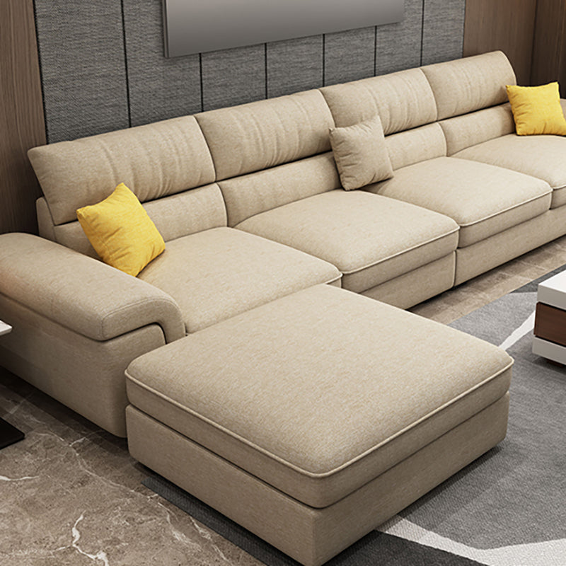Modern Reversible Chaise Sofa with Flared Arm for Living Room 37.4" Clearhalo 'furn' 'furn_sectionals' 'Furniture' 'furniture_sectionals' 'kitchen' 'kitchen_sectionals' 'Living Room Furniture' 'Sectionals' 4773452