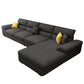 Modern Reversible Chaise Sofa with Flared Arm for Living Room 37.4" Clearhalo 'furn' 'furn_sectionals' 'Furniture' 'furniture_sectionals' 'kitchen' 'kitchen_sectionals' 'Living Room Furniture' 'Sectionals' 4773456