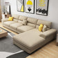 Modern Reversible Chaise Sofa with Flared Arm for Living Room 37.4" Khaki Clearhalo 'furn' 'furn_sectionals' 'Furniture' 'furniture_sectionals' 'kitchen' 'kitchen_sectionals' 'Living Room Furniture' 'Sectionals' 4773460