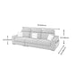 Grey Contemporary Sloped Arm Sofa with Bolster Pillows for Living Room Clearhalo 'furn' 'furn_sectionals' 'Furniture' 'furniture_sectionals' 'kitchen' 'kitchen_sectionals' 'Living Room Furniture' 'Sectionals' 4773517