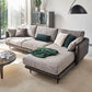 Modern Tuxedo Arm Removable Cushions Sofa with Pillows 35.43" for Living Room 111"L x 67"W x 35"H Gray-Brown Right Clearhalo 'furn' 'furn_sectionals' 'Furniture' 'furniture_sectionals' 'kitchen' 'kitchen_sectionals' 'Living Room Furniture' 'Sectionals' 4773523