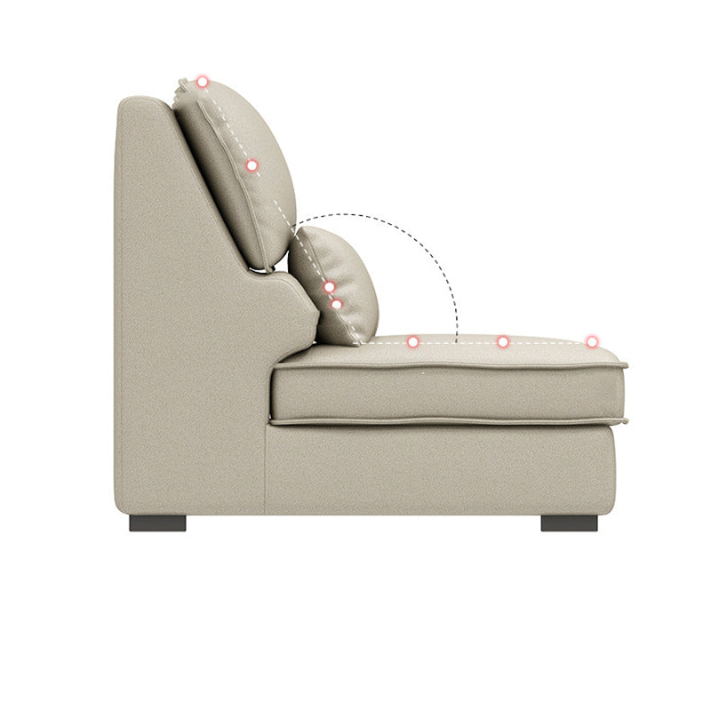 Assembled Settee Furniture Faux Leather and Fabric Bench Seating Clearhalo 'furn' 'furn_sectionals' 'Furniture' 'furniture_sectionals' 'kitchen' 'kitchen_sectionals' 'Living Room Furniture' 'Sectionals' 4773551