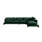Forest Green Genuine Leather Square Arm Settee Furniture with Pillows Clearhalo 'furn' 'furn_sectionals' 'Furniture' 'furniture_sectionals' 'kitchen' 'kitchen_sectionals' 'Living Room Furniture' 'Sectionals' 4773593