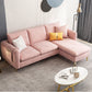 Scandinavian Velvet Sofa with 3 Pillows and Storage for Apartment Clearhalo 'furn' 'furn_sectionals' 'Furniture' 'furniture_sectionals' 'kitchen' 'kitchen_sectionals' 'Living Room Furniture' 'Sectionals' 4773661