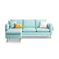 Scandinavian Velvet Sofa with 3 Pillows and Storage for Apartment Blue Clearhalo 'furn' 'furn_sectionals' 'Furniture' 'furniture_sectionals' 'kitchen' 'kitchen_sectionals' 'Living Room Furniture' 'Sectionals' 4773665