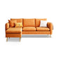 Scandinavian Velvet Sofa with 3 Pillows and Storage for Apartment Orange Clearhalo 'furn' 'furn_sectionals' 'Furniture' 'furniture_sectionals' 'kitchen' 'kitchen_sectionals' 'Living Room Furniture' 'Sectionals' 4773674