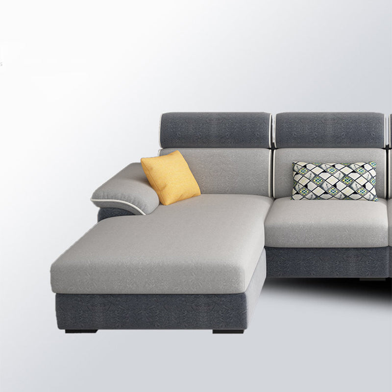 Pillow Top Arm Modular Settee Furniture Loose Back Modern Bench Seating Clearhalo 'furn' 'furn_sectionals' 'Furniture' 'furniture_sectionals' 'kitchen' 'kitchen_sectionals' 'Living Room Furniture' 'Sectionals' 4773721