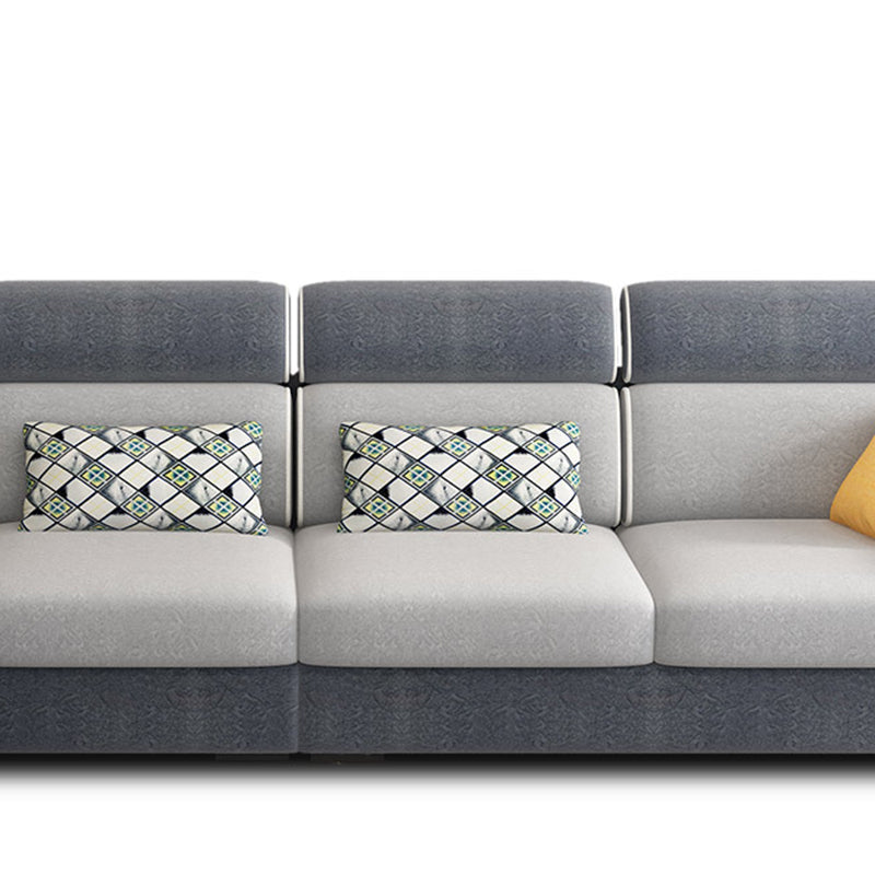 Pillow Top Arm Modular Settee Furniture Loose Back Modern Bench Seating Clearhalo 'furn' 'furn_sectionals' 'Furniture' 'furniture_sectionals' 'kitchen' 'kitchen_sectionals' 'Living Room Furniture' 'Sectionals' 4773723