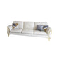 Contemporary Genuine Leather Cushions Sofa 36.61"High Pillow Top Arm Sofa,White 89"L x 37"W x 37"H Symmetrical Clearhalo 'furn' 'furn_sectionals' 'Furniture' 'furniture_sectionals' 'kitchen' 'kitchen_sectionals' 'Living Room Furniture' 'Sectionals' 4773795