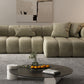 Scandinavian Green Sofa with Tuxedo Arm and Sewn Pillow Back Clearhalo 'furn' 'furn_sectionals' 'Furniture' 'furniture_sectionals' 'kitchen' 'kitchen_sectionals' 'Living Room Furniture' 'Sectionals' 4773831
