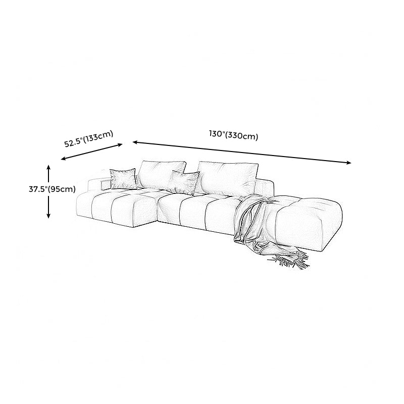 American Traditional Faux Leather Cushions Sofa 37.4"High Square Arm Sofa,White Clearhalo 'furn' 'furn_sectionals' 'Furniture' 'furniture_sectionals' 'kitchen' 'kitchen_sectionals' 'Living Room Furniture' 'Sectionals' 4773862