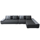 Contemporary Industrial Fabric Sofa with Bolster Pillows 29.53"High Pillow Top Arm Sofa Clearhalo 'furn' 'furn_sectionals' 'Furniture' 'furniture_sectionals' 'kitchen' 'kitchen_sectionals' 'Living Room Furniture' 'Sectionals' 4773868