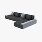 Contemporary Industrial Fabric Sofa with Bolster Pillows 29.53"High Pillow Top Arm Sofa Clearhalo 'furn' 'furn_sectionals' 'Furniture' 'furniture_sectionals' 'kitchen' 'kitchen_sectionals' 'Living Room Furniture' 'Sectionals' 4773870