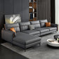 Contemporary Pillow Back Sofa with Recessed Arm for Apartment Dark Gray Clearhalo 'Furniture' 'furniture_sectionals' 'kitchen' 'kitchen_sectionals' 'Living Room Furniture' 'Sectionals' 4773926