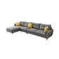 Slipcovered Fabric Sofa and Chaise 3/4-seater Pillow Top Arm Settee Furniture Clearhalo 'furn' 'furn_sectionals' 'Furniture' 'furniture_sectionals' 'kitchen' 'kitchen_sectionals' 'Living Room Furniture' 'Sectionals' 4773972