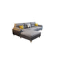 Slipcovered Fabric Sofa and Chaise 3/4-seater Pillow Top Arm Settee Furniture 110"L x 71"W x 36"H Gray Clearhalo 'furn' 'furn_sectionals' 'Furniture' 'furniture_sectionals' 'kitchen' 'kitchen_sectionals' 'Living Room Furniture' 'Sectionals' 4773974